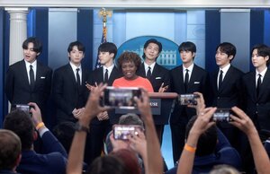 June 1, 2022 BTS at the WHITE HOUSE for raising awareness around the rise of anti- Asian Hate Crimes