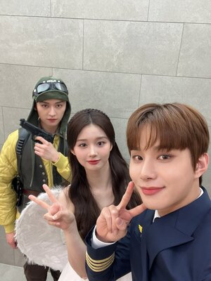 230521 MBC Music Core Twitter Update - MC Jungwoo, Sullyoon, and Lee Know