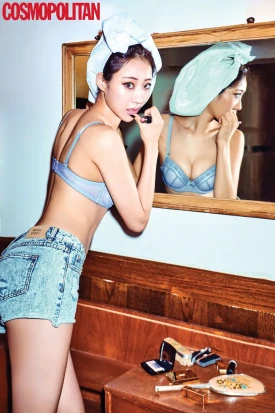 Kyungri lingerie photoshoot for Cosmopolitan magazine November 2016 issue