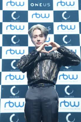 230508 ONEUS Hwanwoong at the press showcase for their 9th EP “Pygmalion”