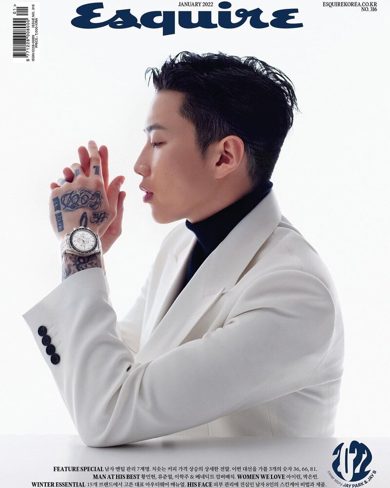 JAY B x JAY PARK for ESQUIRE Korea x OMEGA Watches January Issue 2022 documents 2