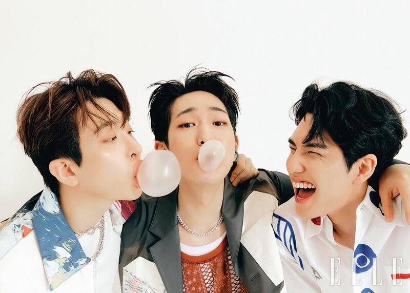 ONEW, WONPIL, and YOUNGJAE for ELLE Korea June Issue 2021 documents 11