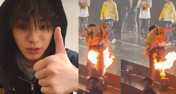 TREASURE's Jaehyuk Assures Fans That He's Alright After Being Caught on Fire During Concert