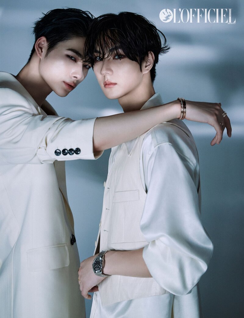 ENHYPEN's Ni-Ki and Jungwon for L'OFFICIEL Singapore April 2024 Issue documents 7