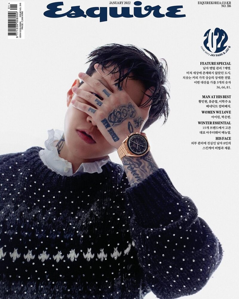 JAY B x JAY PARK for ESQUIRE Korea x OMEGA Watches January Issue 2022 documents 1