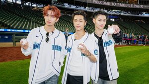 ENHYPEN's Heeseung, Jay & Ni-ki at Seattle Mariners