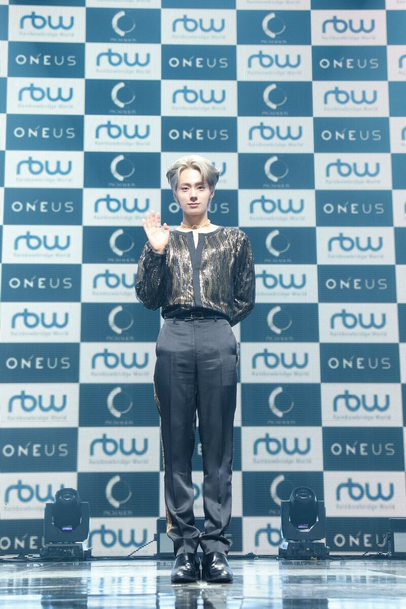 230508 ONEUS Hwanwoong at the press showcase for their 9th EP “Pygmalion” documents 4