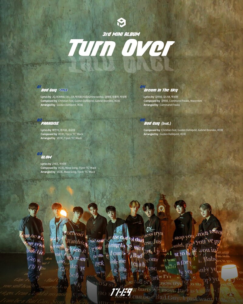1THE9 3rd mini album 'Turn Over' concept photos documents 4