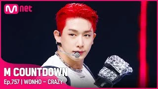 [WONHO - CRAZY] Comeback Stage | #엠카운트다운 EP.757 | Mnet 220616 방송